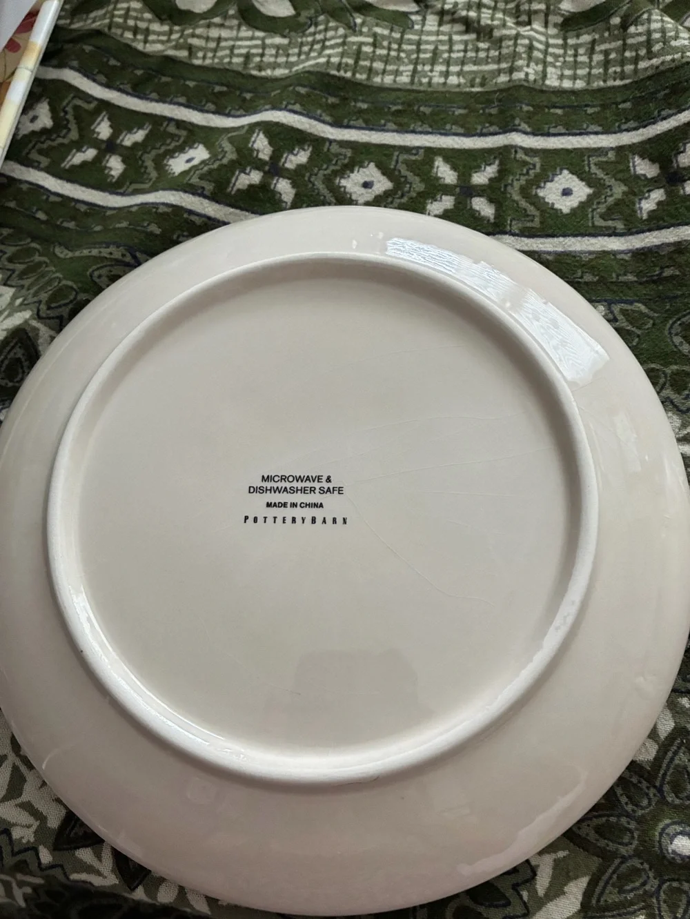 Pottery Barn Handpainted Artichoke Plates re 2010. Some crazing, no chips,stains